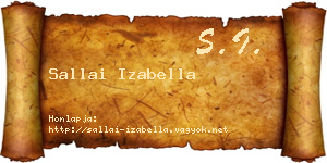 Sallai Izabella névjegykártya