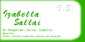 izabella sallai business card